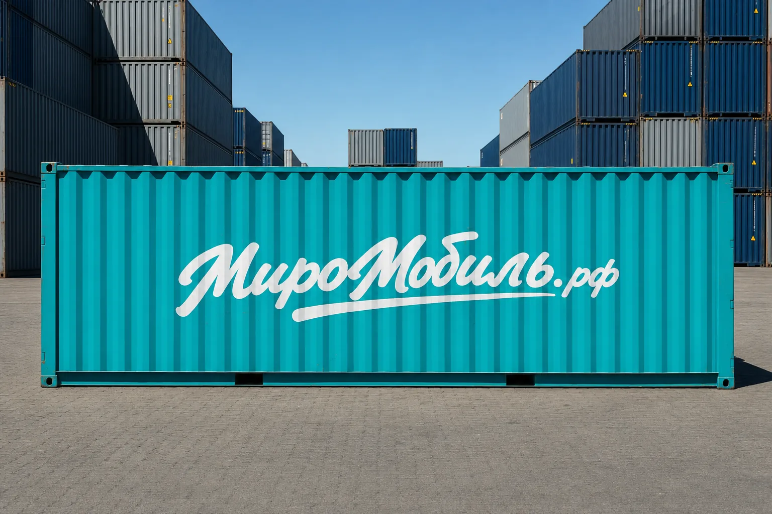 Контейнер МироМобиль.рф в порту